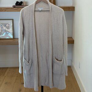 Barefoot Dreams® Long Weekend Waffle Stitch Cardigan - Bisque - S